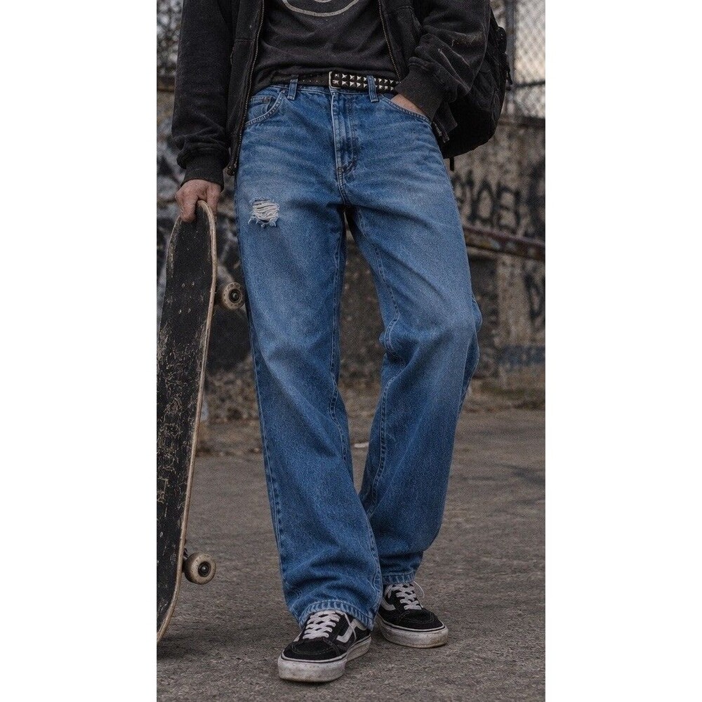 🔥Vintage Dickies Carpenter Jeans 31x29 Skater Thrashed Patched Distressed Y2K